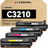 C3210 Toner Cartridges 4 Pack (with Chip) Replacement for Lexmark C3210C0 C3210K0 C3210M0 C3210Y0 Toner Cartridge for Lexmark C3224 C3326 C3426 MC3224 MC3326 MC3426 Printer Ink